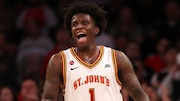 Watch St. John's guard Kadary Richmond (1) in action on Tuesday, Feb. 4 when his Red Storm host the Marquette Golden Eagles. (AP Photo/Pamela Smith)
